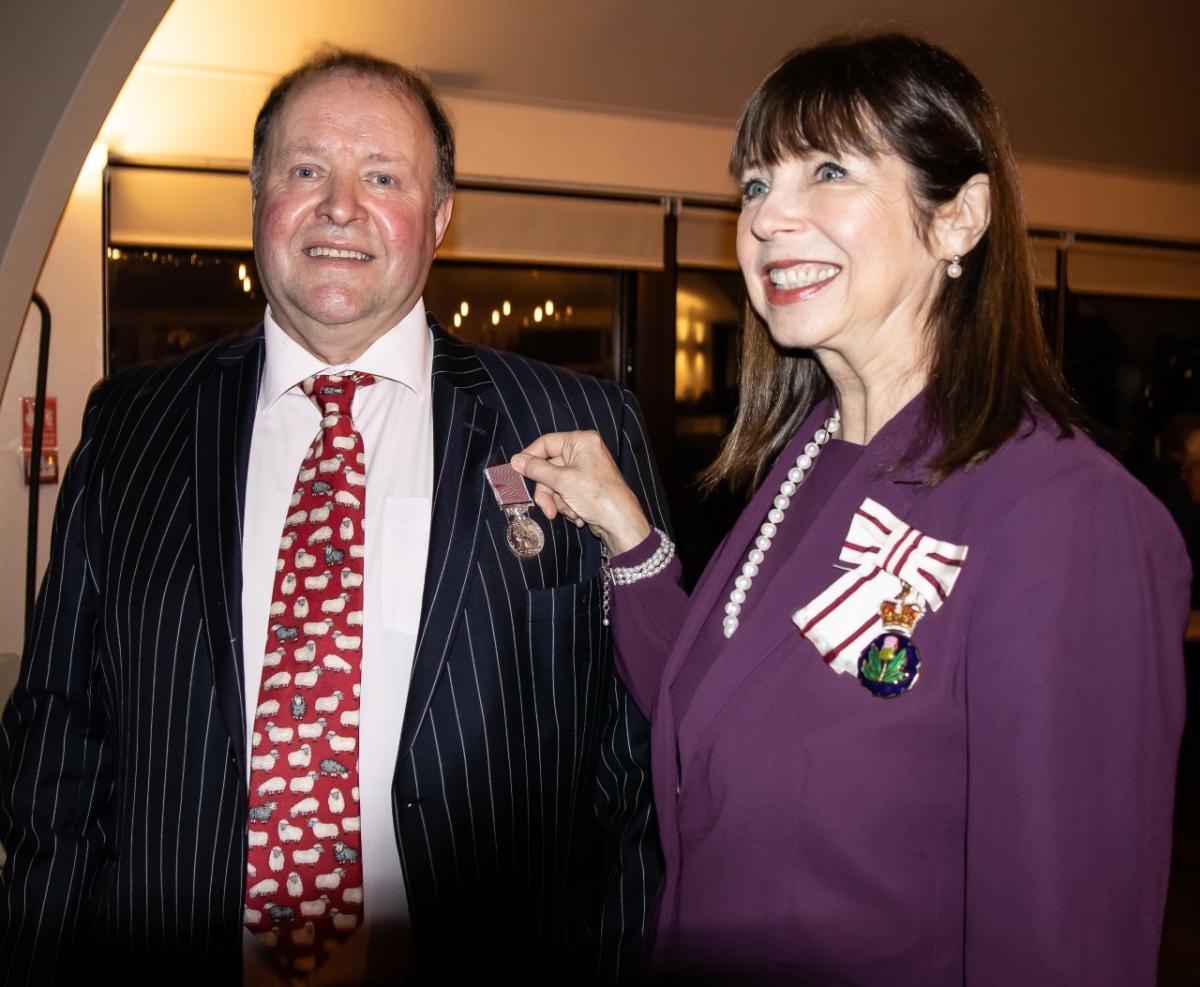 Willie Brown receiving the British Empire Medal